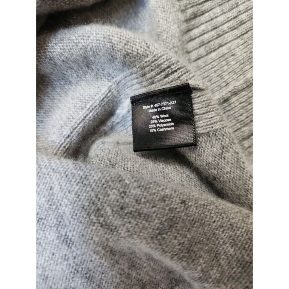 Jenni Kayne Wool Cashmere Blend Crewneck Sweater Womens Medium Gray Old Money - Picture 9 of 9